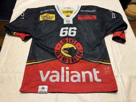 SC Bern Gameworntrikot Junioren Nummer 66 Grösse XS