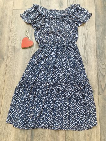 Lollys Laundry Kleid gepunktet blau/rosa/gold XS wie neu