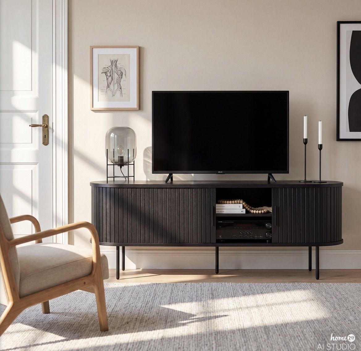 Mobili TV: TV Lowboard Schwarz 150cm – Nuovo (secondo la descrizione) da Grenchen venduto da SYS_11 5
