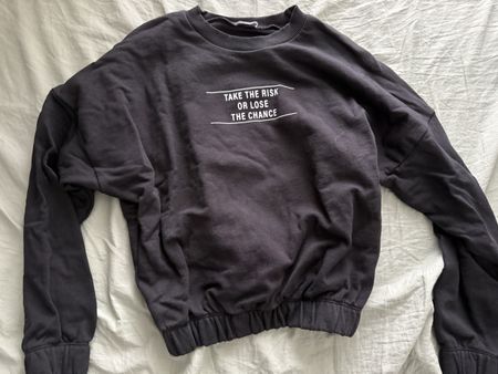 Tezenis Pullover schwarz Crop, Gr. S, ungetragen