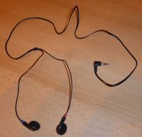 2 Ohrhörer mir Kabel Länge 95 cm, Klinken Stecker