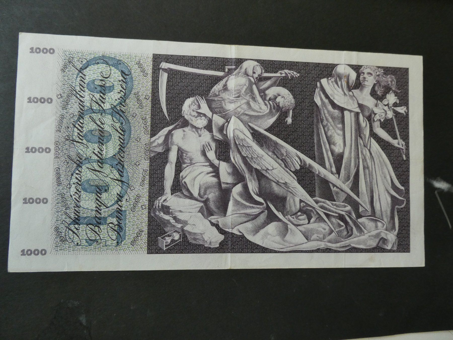 Banknoten: Schweiz 1963, 1000 Franken – Gebraucht aus Hinterforst von rohusri 5