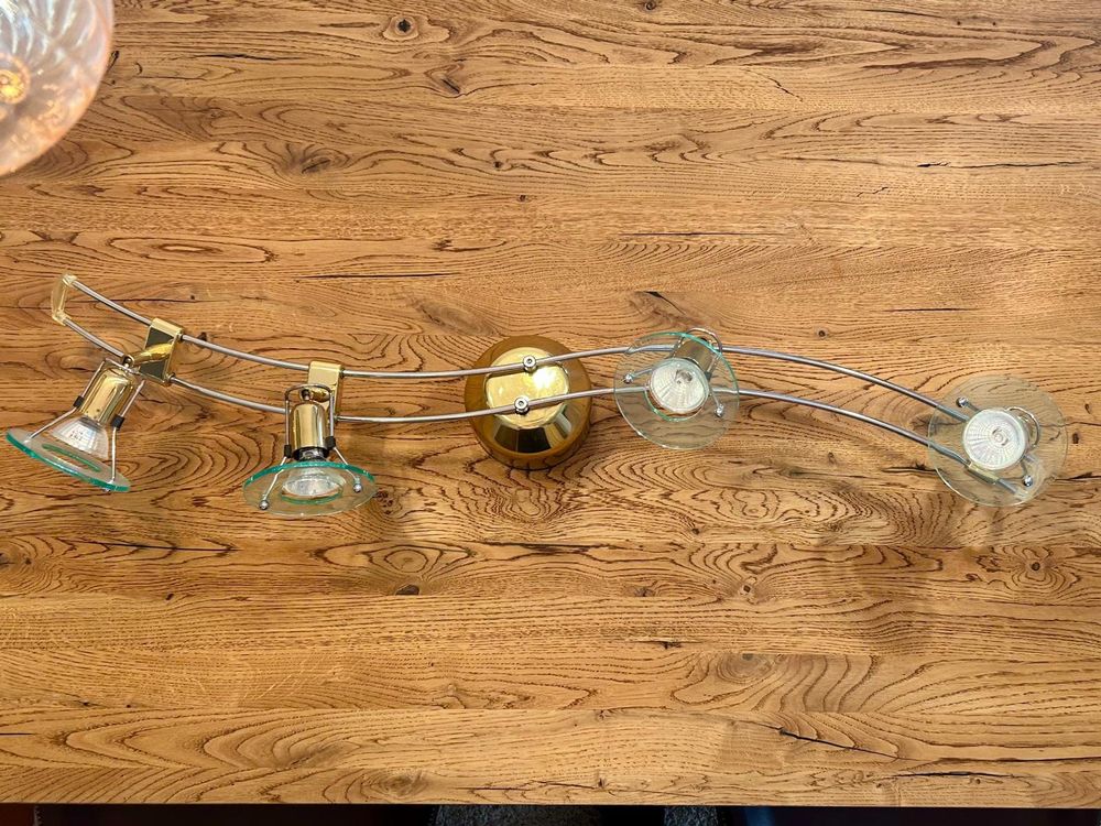 Lustres & lampes de plafonds: Elegante Design Deckenlampe Chrom-Messing, 4-flammig – D'occasion à Balzers par ste_v6vc 1