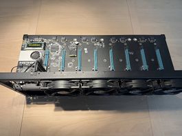 Carte Mère BTC-S37 8 GPU (Processeur Inclus) avec structure