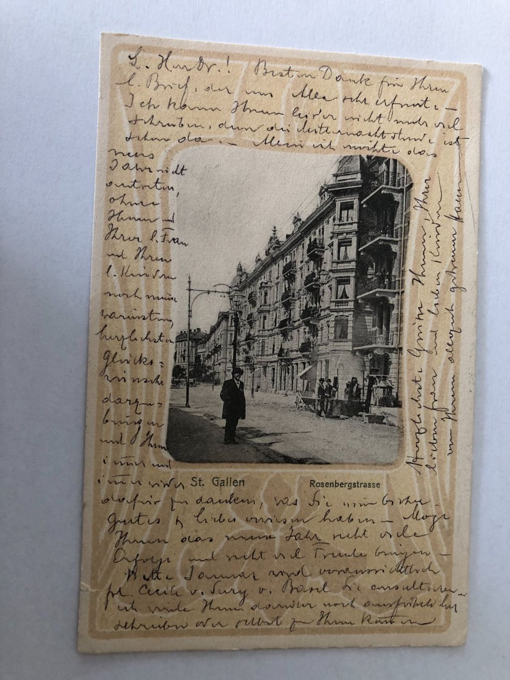 Cartoline postali: Alte Ansichtskarte St. Gallen Rosenbergstrasse 1901 Arbeiter – Usato da Pfäffikon ZH venduto da Waltoversand