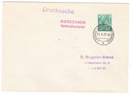 Lettre de Rorschach BPA A31 pour Luzern le 31.V.37