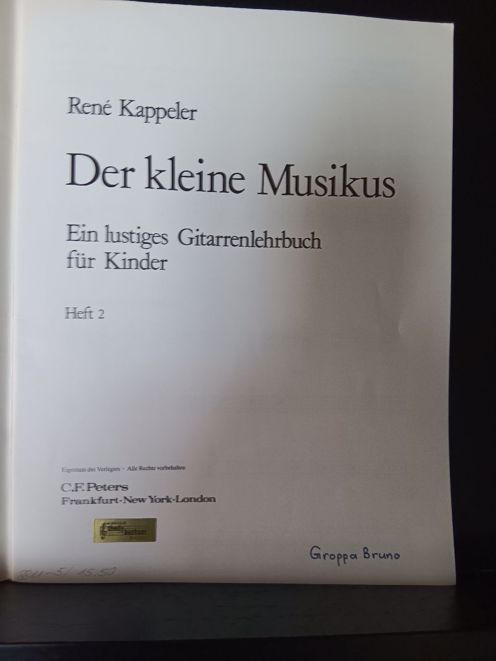 Strumenti musicali: René Kappeler Der kleine Musikus Heft 2 – Usato da Bad Zurzach venduto da BG1 1
