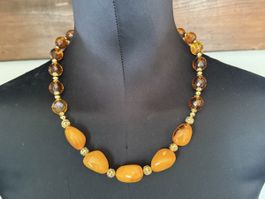 Neue Unikat 💎 Halskette baltischem Bernstein Butterscotch