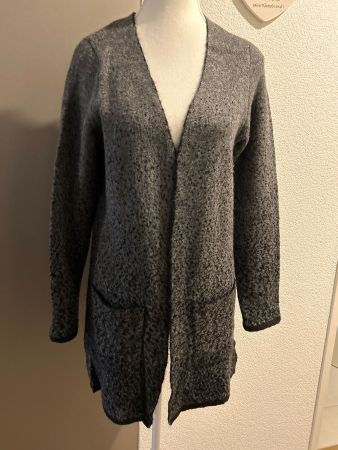 Lange Strickjacke grau meliert von Multiblu Gr. L