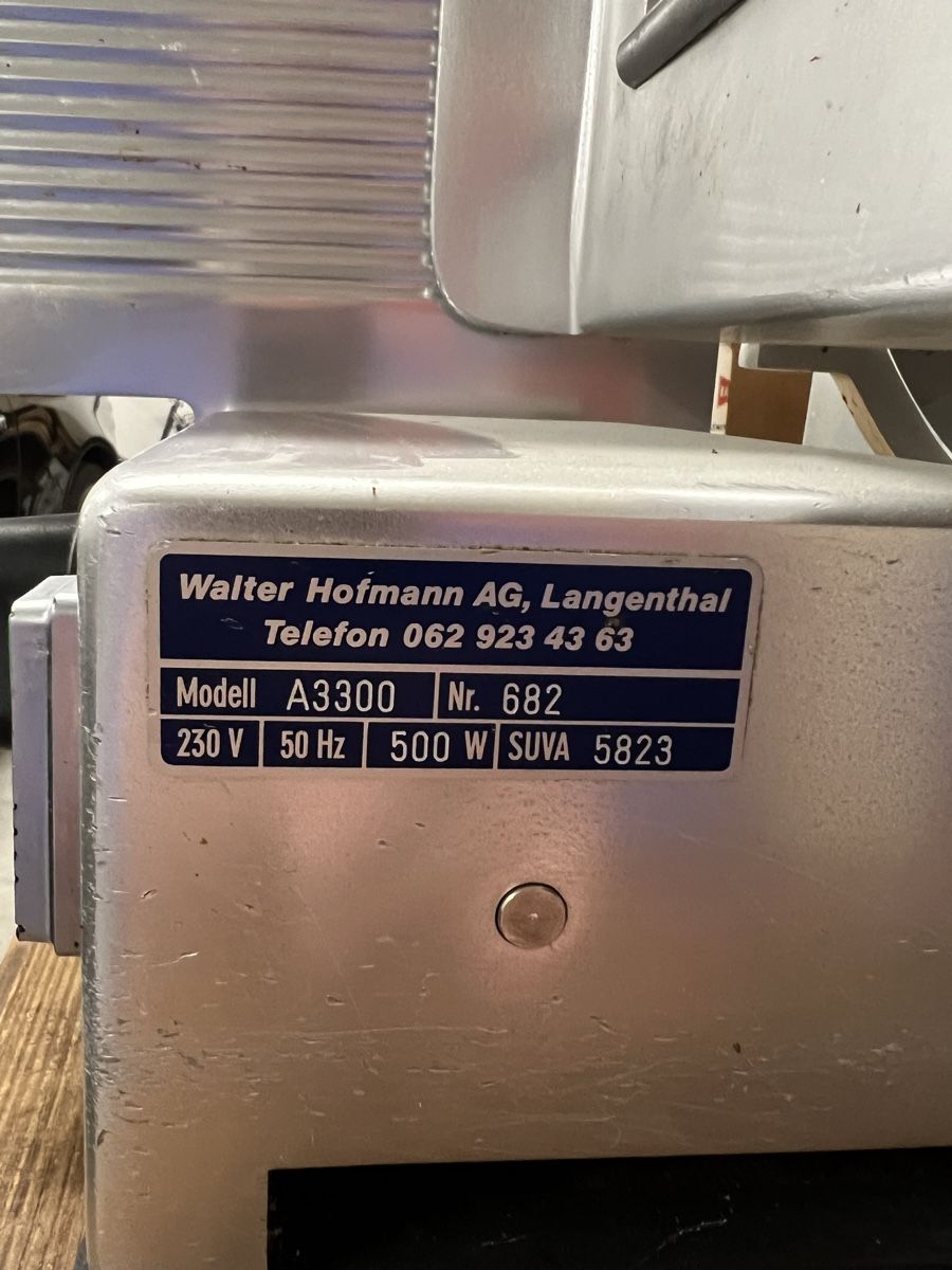 Tutte le macchine: Fleischschneidemaschine Hofmann 33 cm – Usato da Deitingen venduto da Martinflury 4