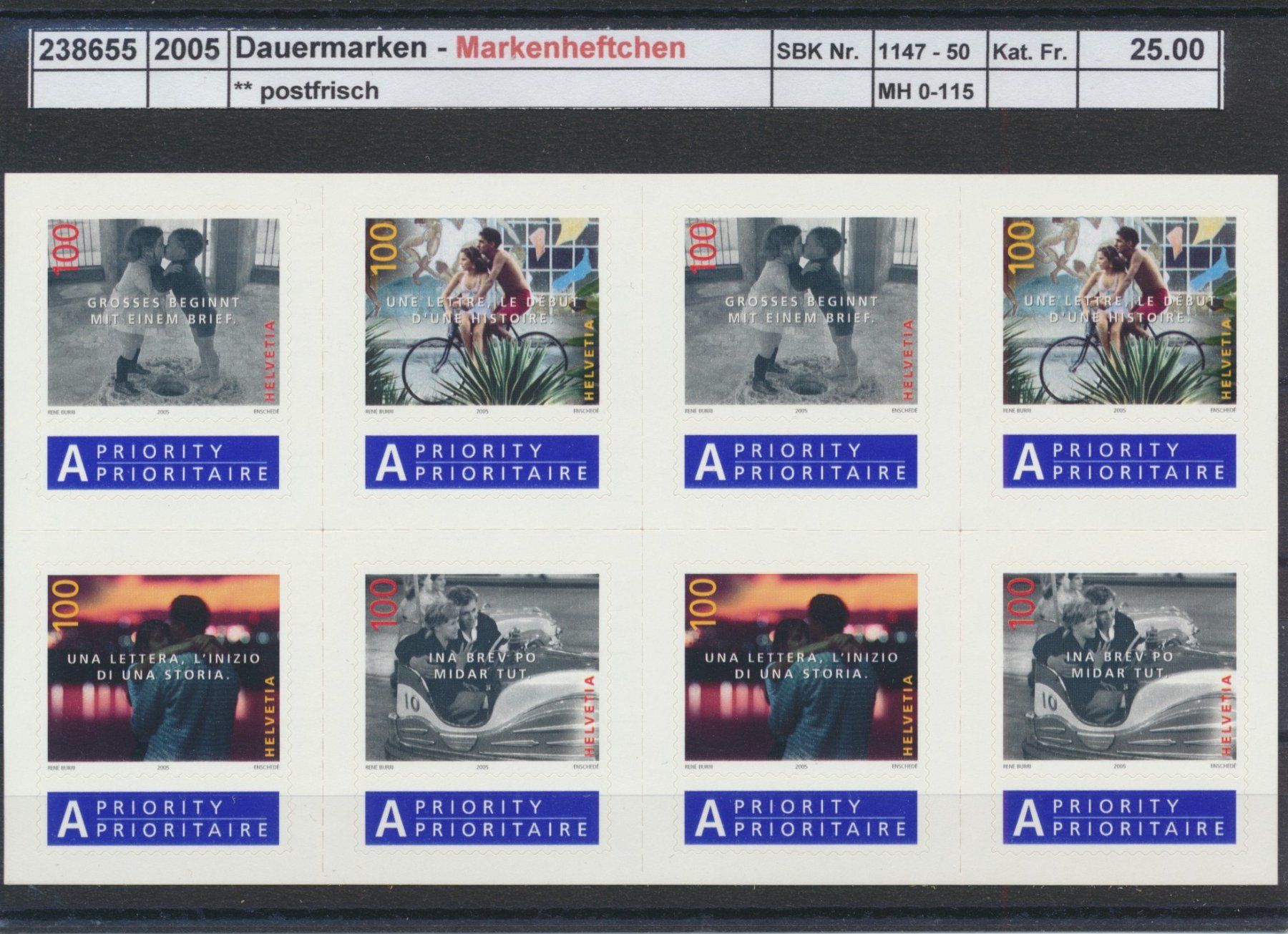 Alle Briefmarken: 2005 "Dauermarken"-Markenheftchen ungefaltet, ** postfrisch – Neu (gemäss Beschreibung) aus Winterthur von Zupogeru