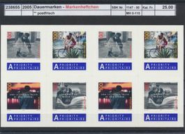 2005 "Dauermarken"-Markenheftchen ungefaltet, ** postfrisch