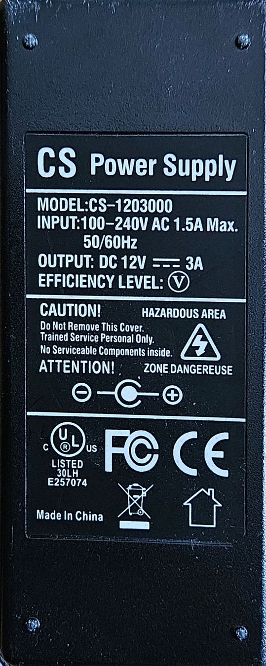 PCs: CS Power Supply - Model CS-1203000 - Netzteil 12V 3A – Gebraucht aus Gibswil von Dapi