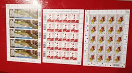 SCHWEIZERMARKEN 3 Bögen postfr.** Frankaturgültig Fr 52.-