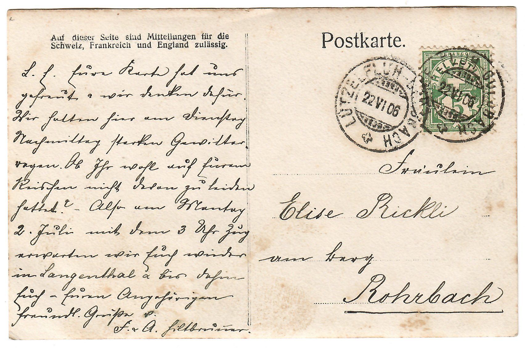 Cartes postales: Ansichtskarte    'Haus in Lützelflüh'  ? – D'occasion à Kerns par etma3 1