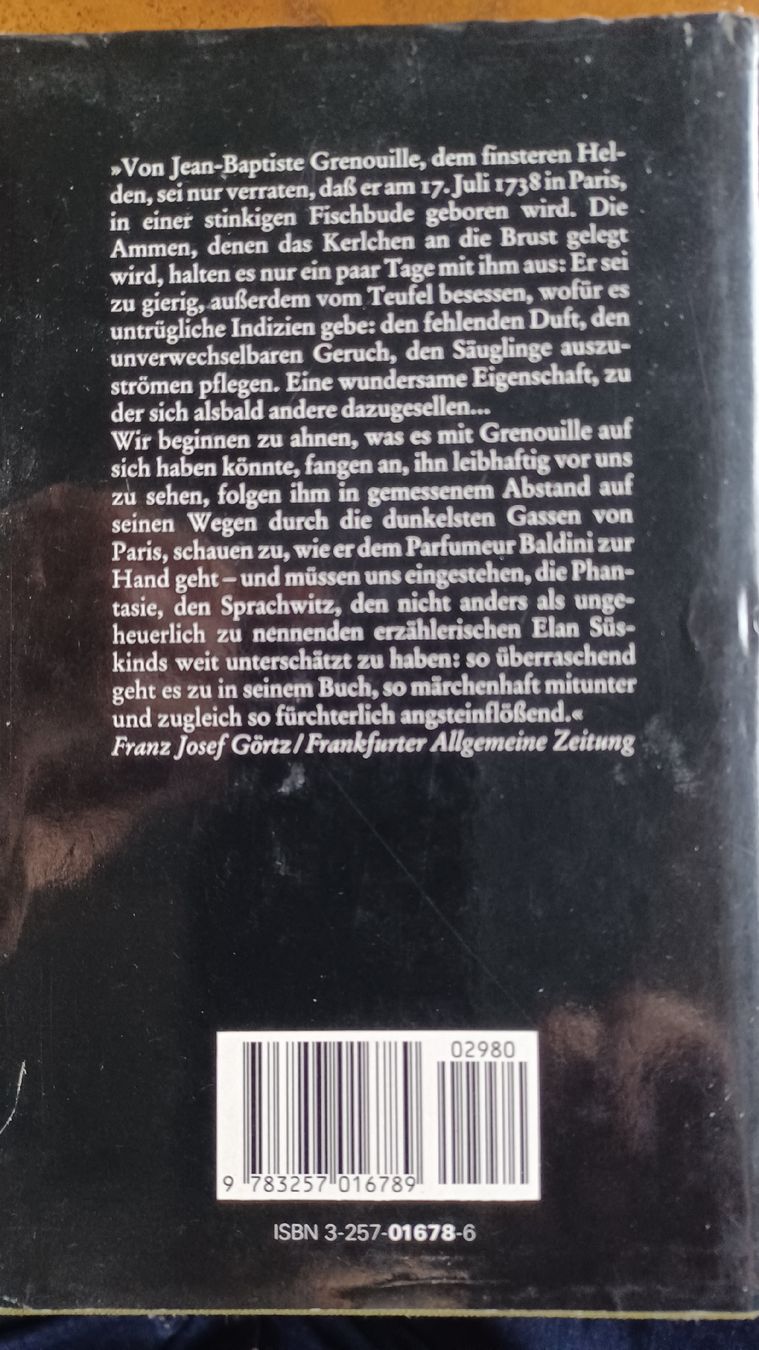 Bücher: Patrick Suesskind - Das Parfum - Diogenes, Top Zustand! – Gebraucht aus Watt von Wfifi 1