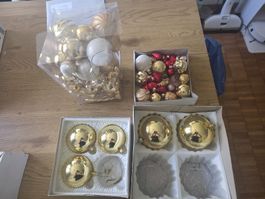 Weihnachtsschmuck gold rot 4 Schachteln