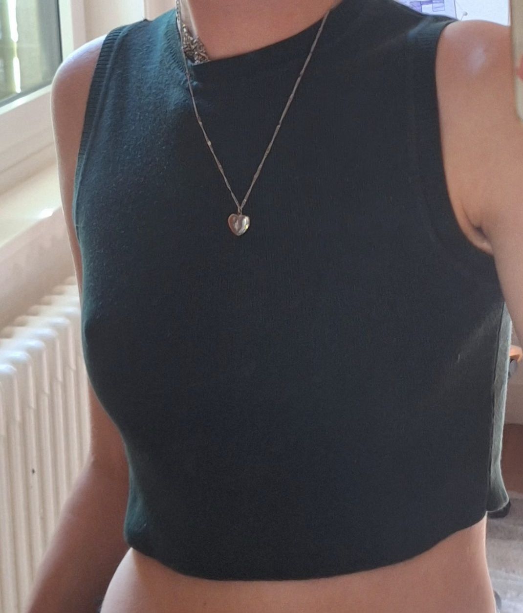 Zara Top: crop top vert émeraude – Usato da  venduto da