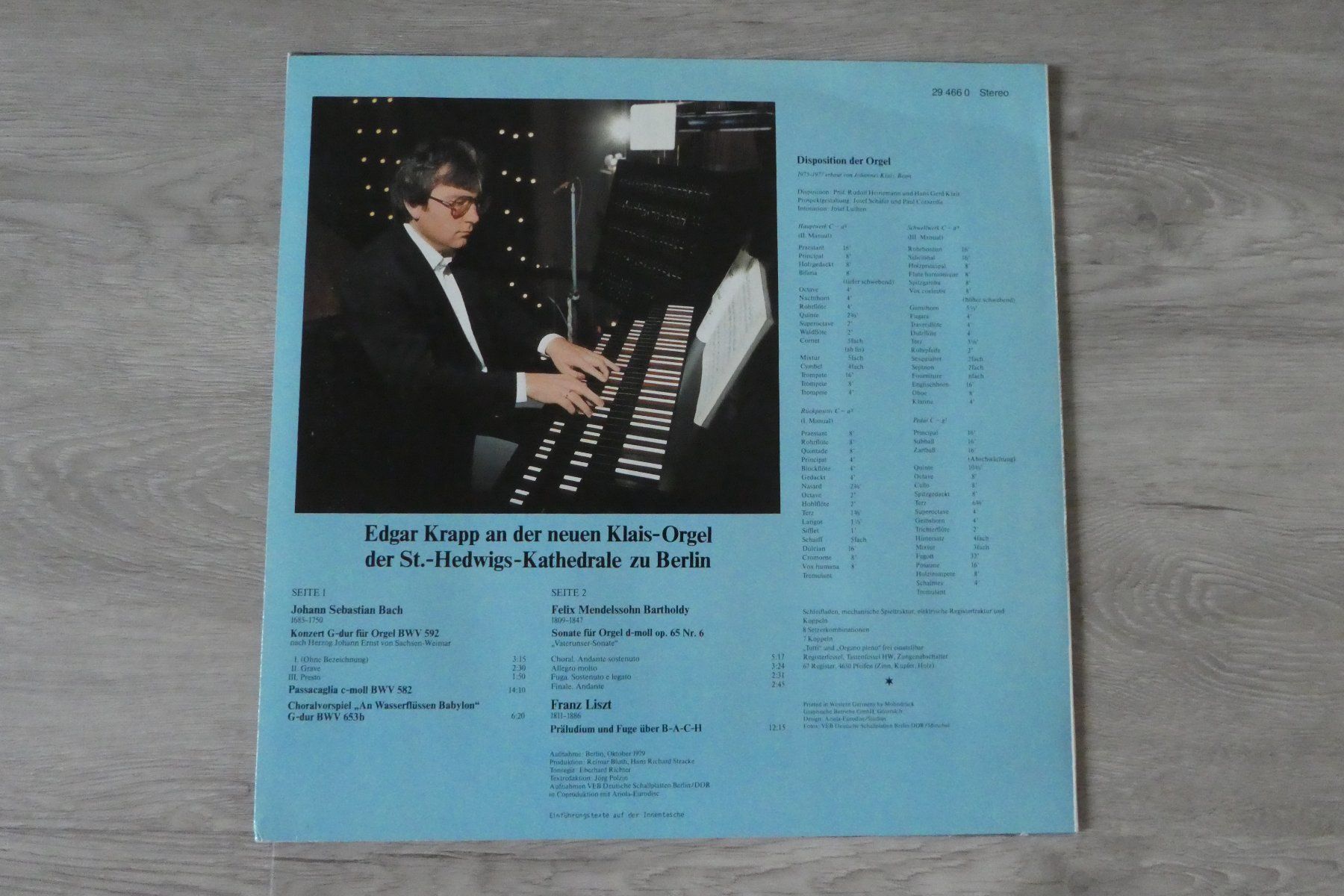 Schallplatten: Edgar Krapp Orgelkonzert LP. – Gebraucht aus Andelfingen von Annegret06 1