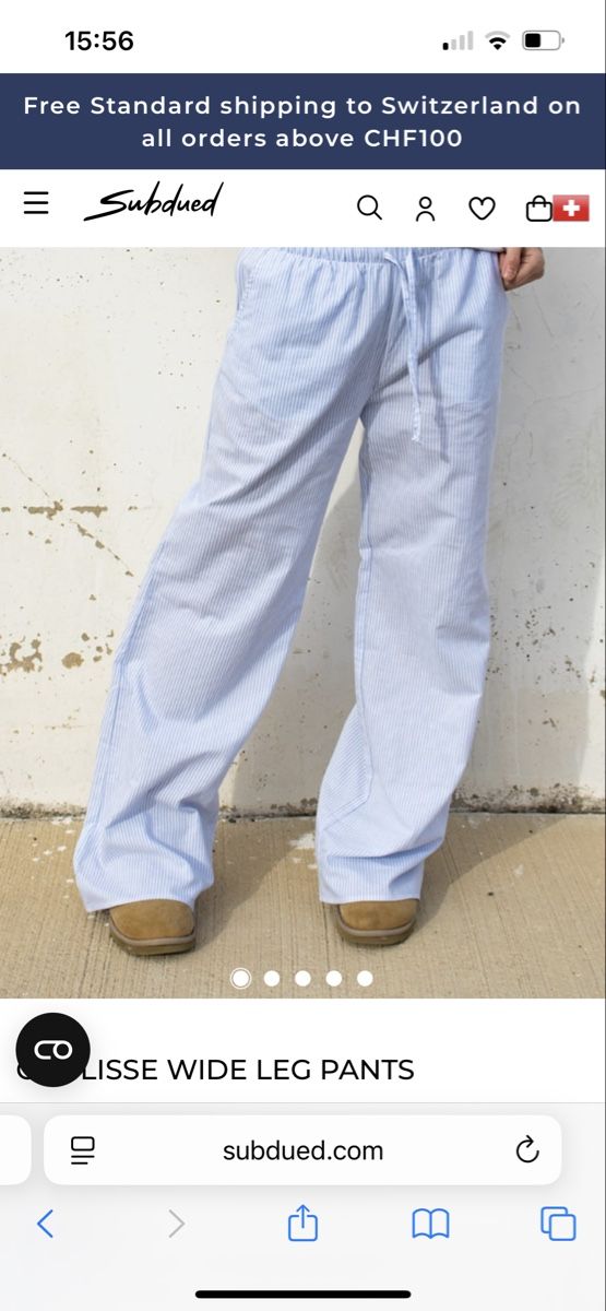 Pantaloni: gestreifte leinenhose M – Usato da Schmitten FR venduto da let_k9yc