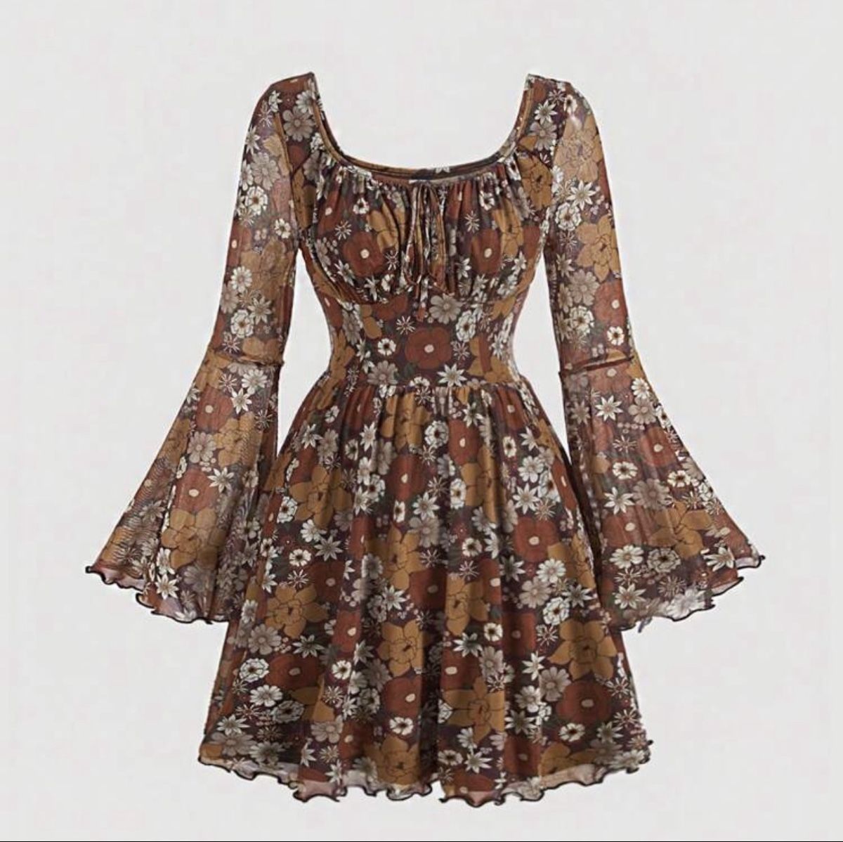 Shein Vestiti: Shein Kleid Blumenmuster braun – Usato da Frenkendorf venduto da lrhggrty