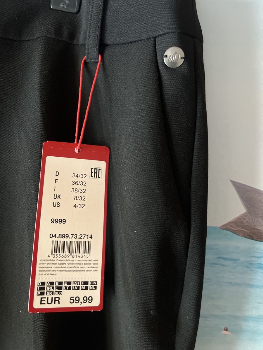 S.Oliver Hosen: Schwarze S.Oliver Stoffhose, Gr. 34/32 – Neu und originalverpackt aus Linden von Annelie12 4