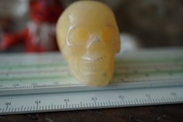 Calcit  Gelb    Skull  Detailliert     "Topstone"