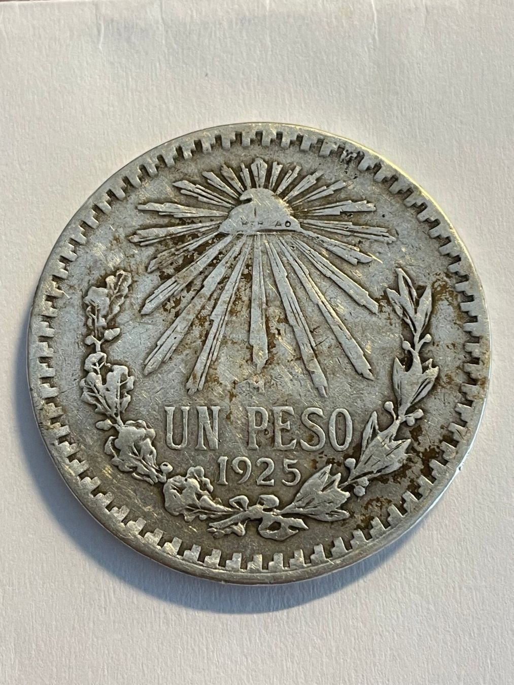 Tutti le monete: (27) 1 Peso Mexiko 1925 – Usato da Aesch BL venduto da masmusgo