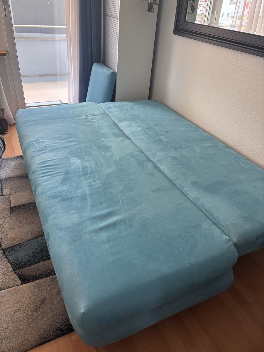 Sofas: 3er Bettsofa mit Stauraum, türkis – D'occasion à Oberhofen Thun'see par nad_8fh9 5