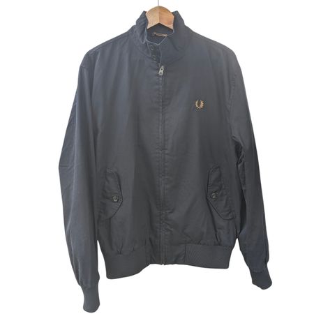 Fred Perry Classic Harrington Jacket Black Men's Size M