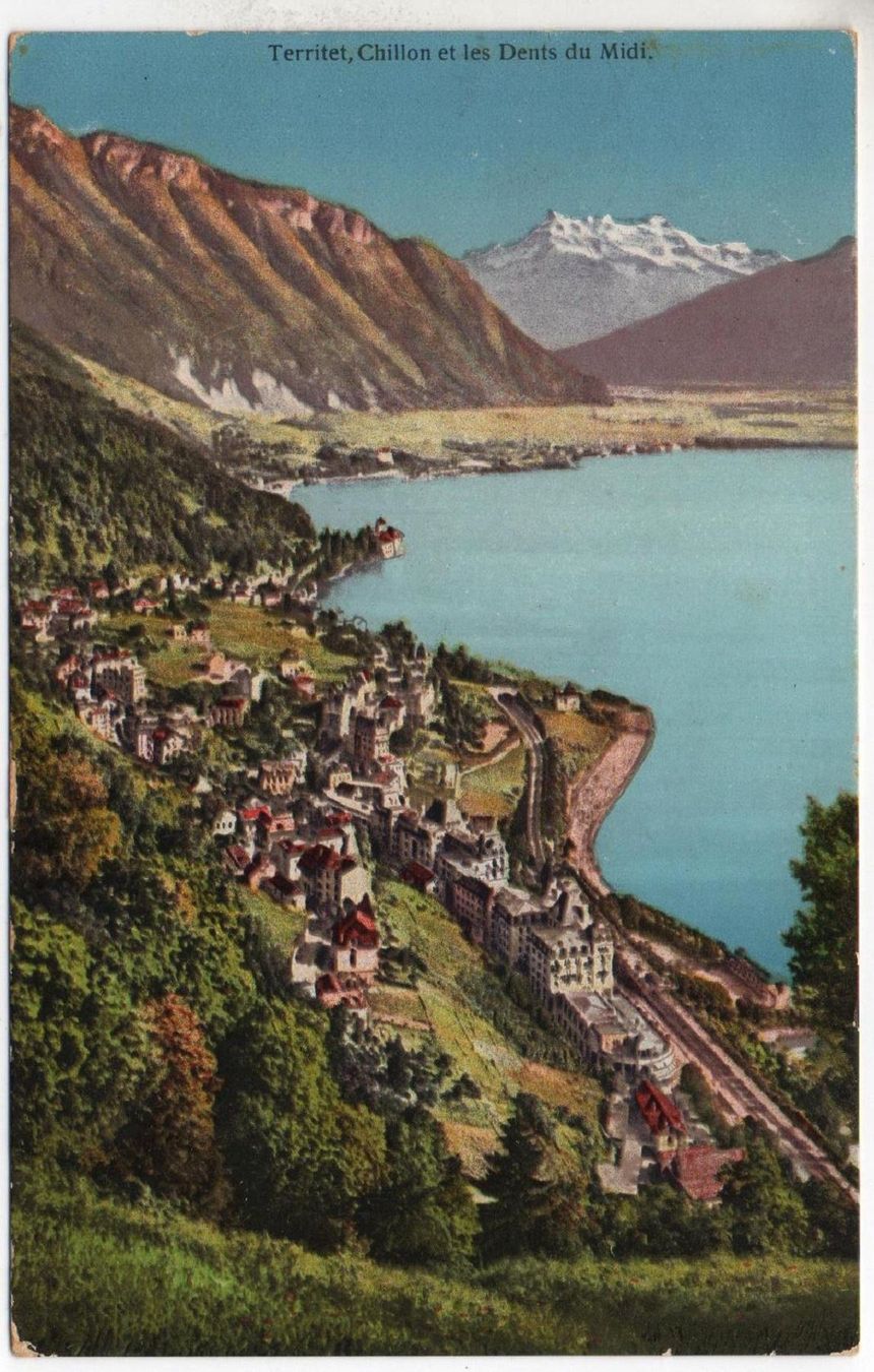 Cartoline postali: TERRITET Chillon et les Dents du Midi – Usato da Jona venduto da philajona