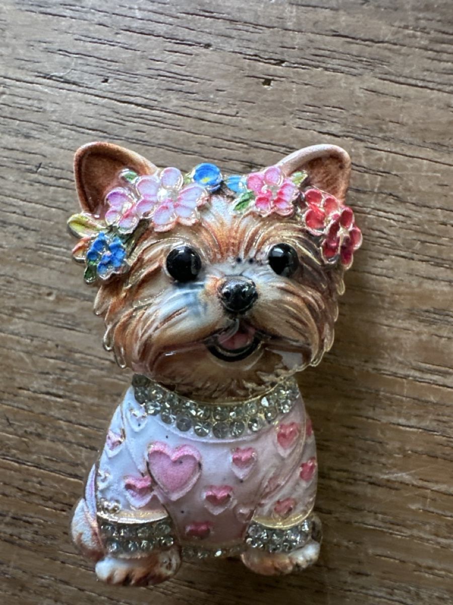 Broches & Aiguilles: Brosche mit kleinem Hund, Yorkshire Terrier – Neuf (Voir description) à Trüllikon par angela4444 2