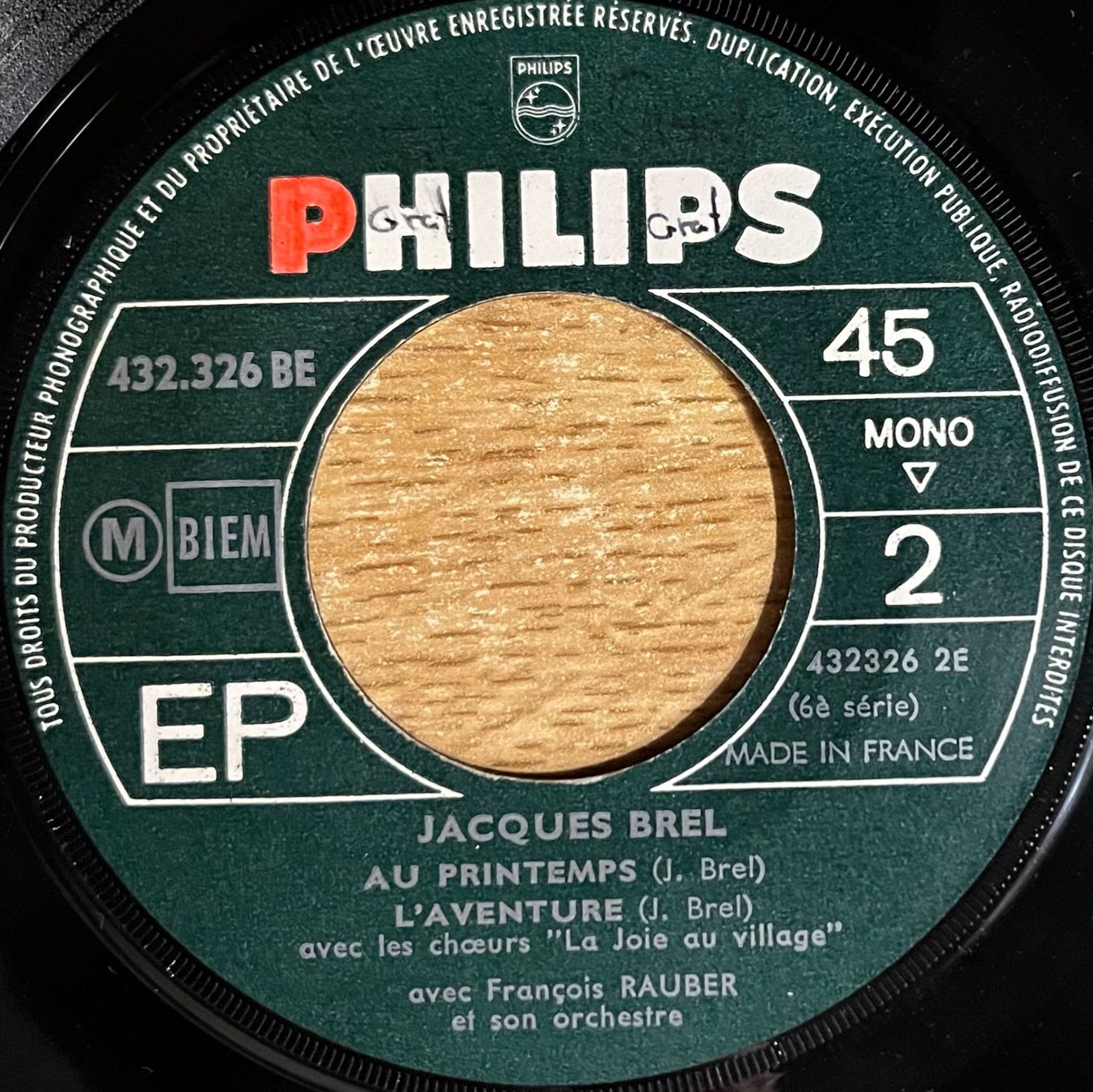 Dischi in vinile: JACQUES BREL - LES BIGOTES – Usato da Bussigny venduto da vinyl-pas-cher 3