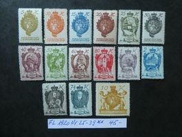FL 1920 Nr. 25-39 postfrisch