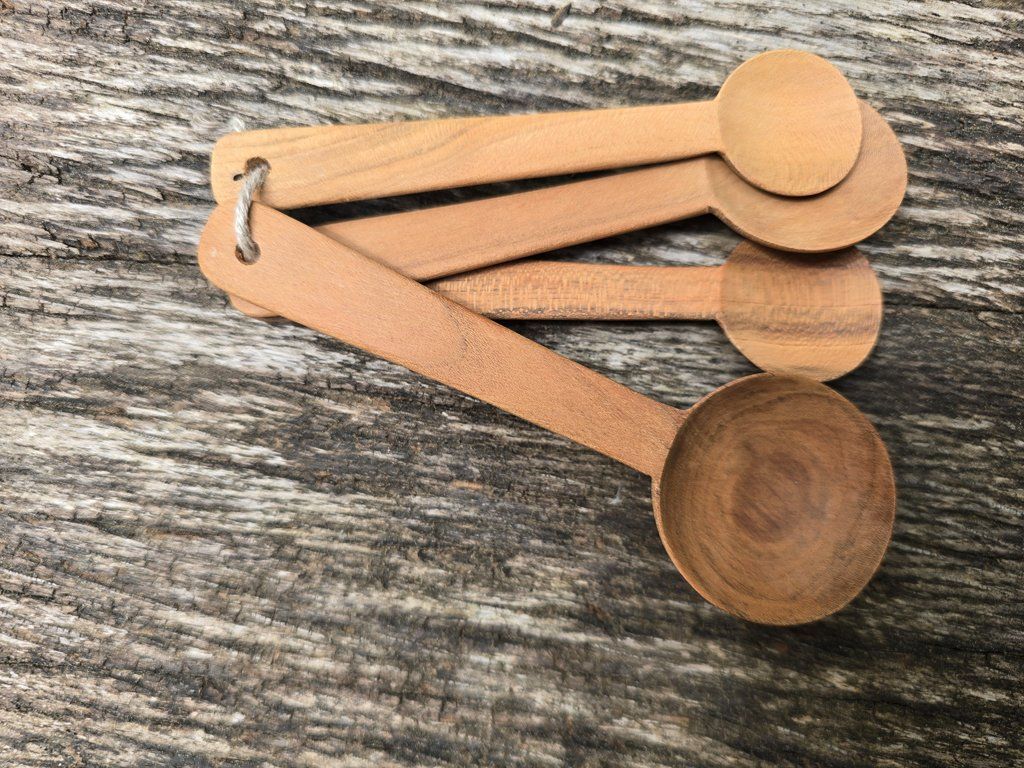 Löffel: Holz: Messlöffel-Set Aprikosenholz-ANGEBOT – Neu (gemäss Beschreibung) aus Romanshorn von Rachacha 1