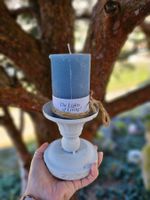 Kerzenständer Shabby Chic weiss /  Kerze lights of living