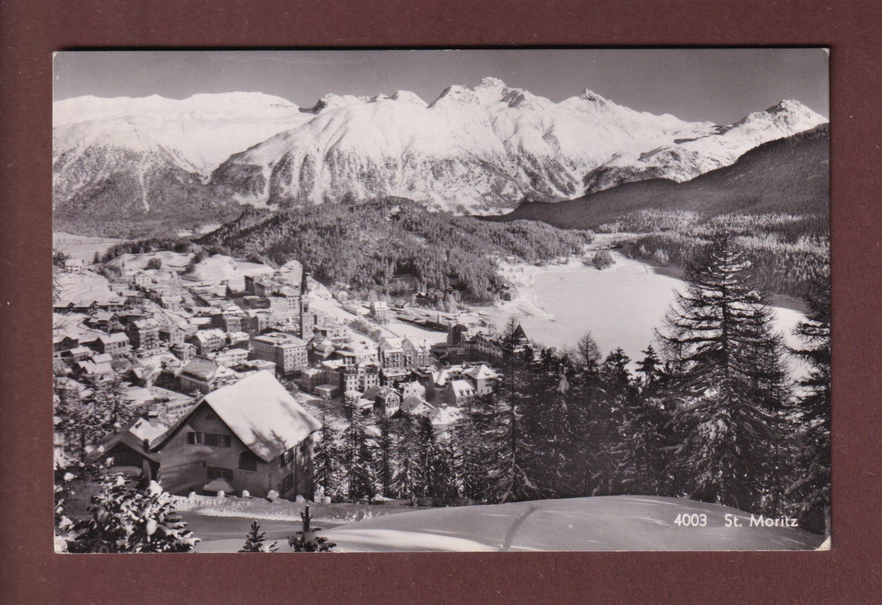 Cartes postales: ST. MORITZ unter Schnee - 1950 – D'occasion à Pully par nicecards-shop