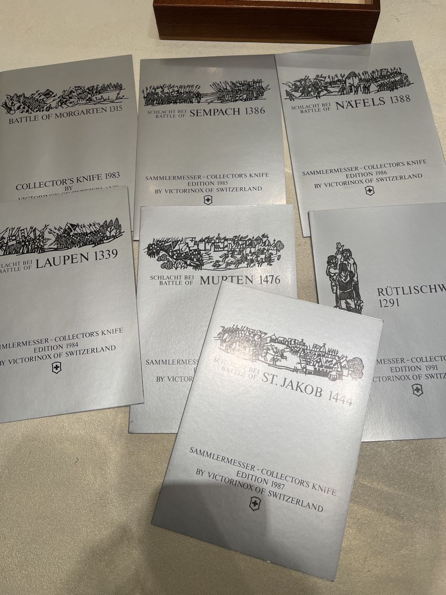 Victorinox Coltelli: Victorinox Schweizer Schlachten Sammlung, 7 Messer – Nuovo (secondo la descrizione) da Luzern venduto da Fullmoon68 3