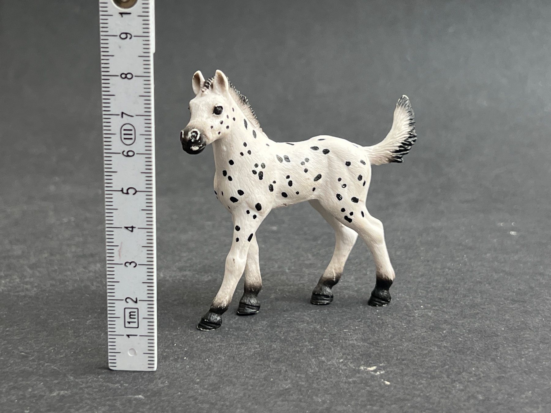 Schleich Statuette: Schleich Knabstrupper Fohlen Pferd – Usato da Ennetbaden venduto da mapa05 2