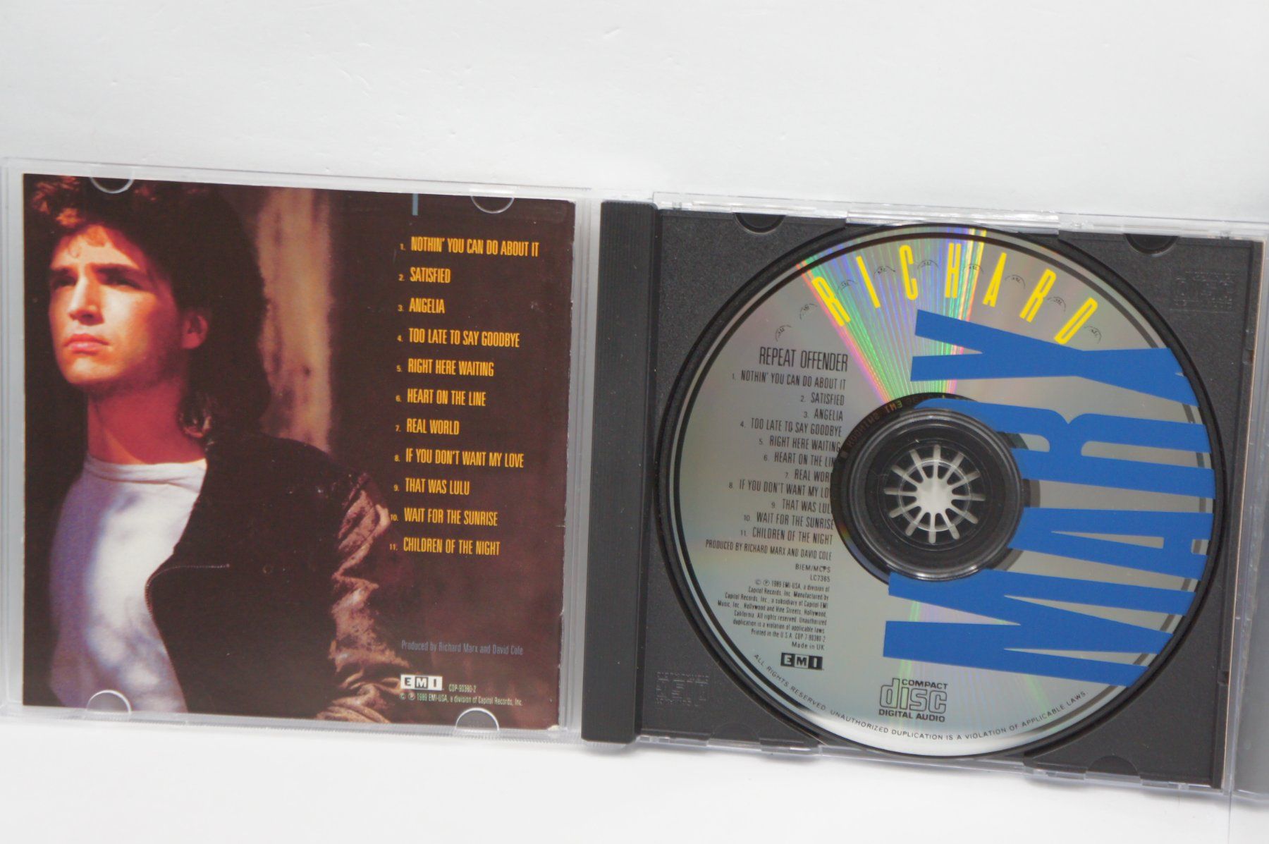 CDs: CD: Richard Marx - Repeat Offender – Gebraucht aus Ernetschwil von luisvonerni 2