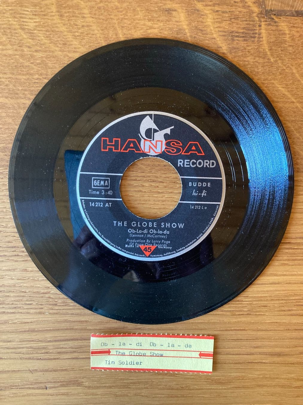 Dischi in vinile: The Globe Show "Ob-la-di Ob-la-da" – Usato da Unterlangenegg venduto da Bricalla 1