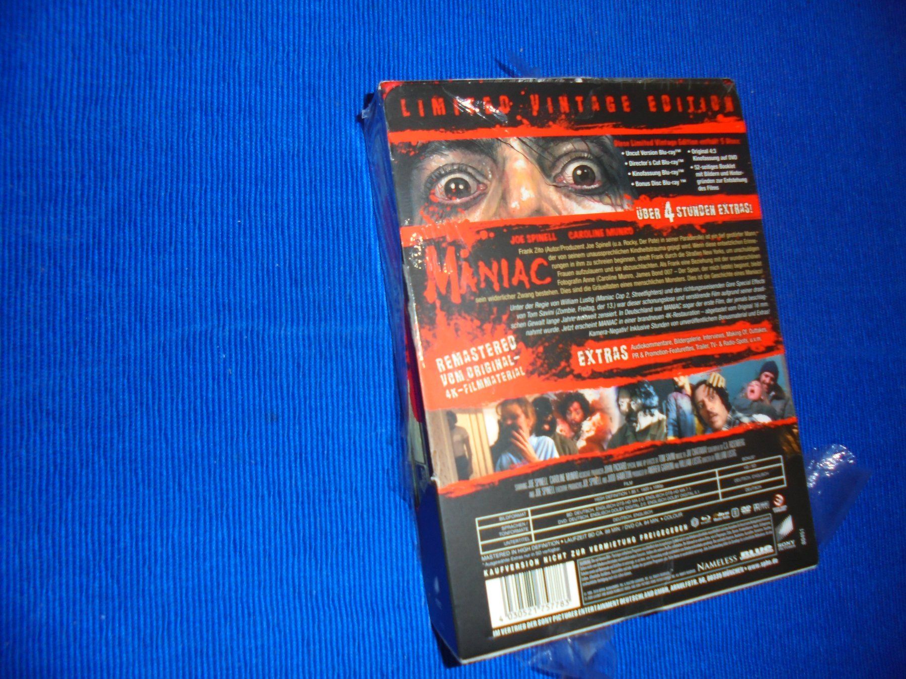 Tous les DVDs: MANIAC Orginal / Lim. Vintage VHS Edition / blu-ray/ EXTRAS – Neuf avec emballage d'origine à Wattenwil par Firebird1 6