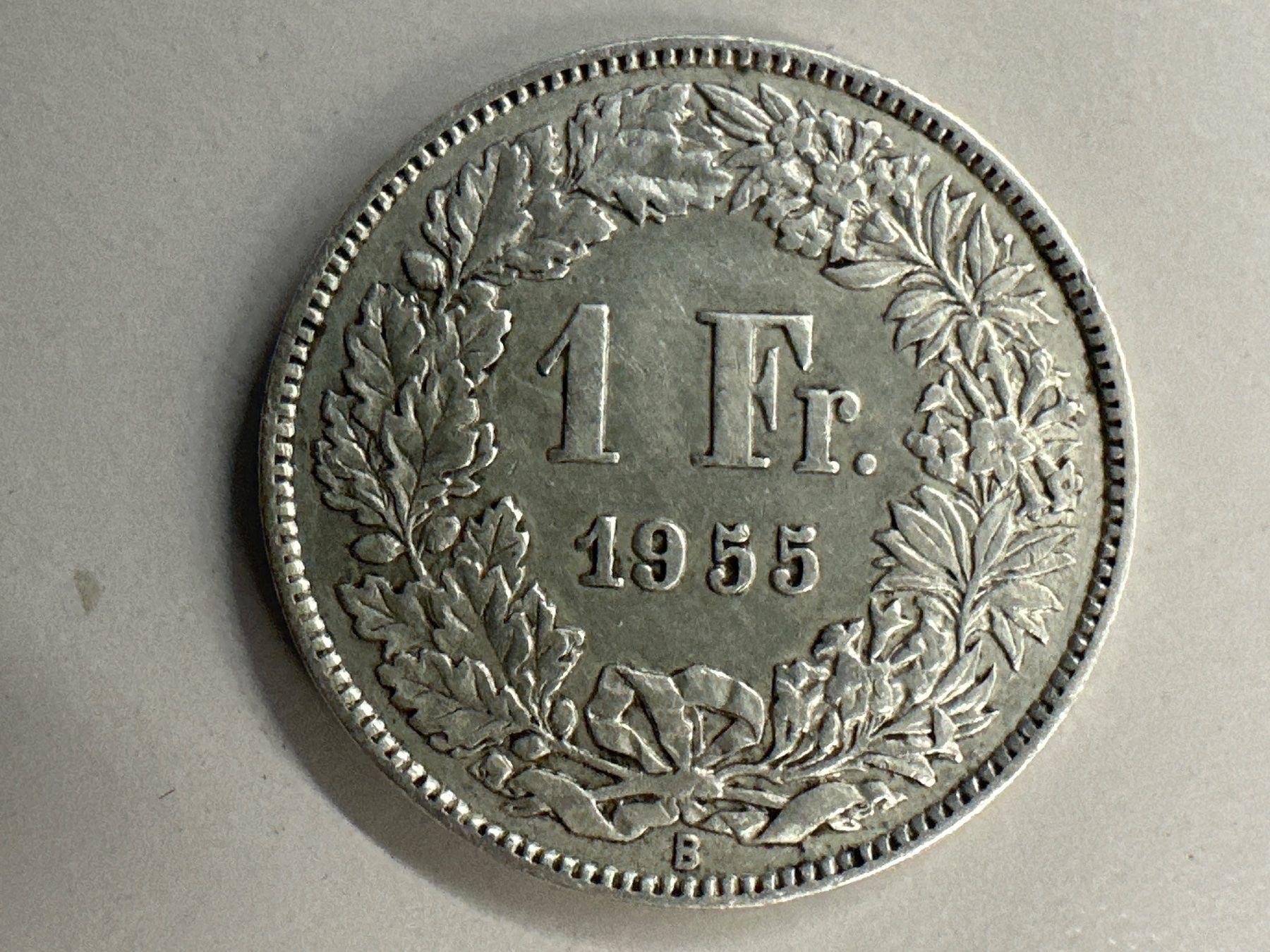 Tutti le monete: 1 Fr. Silber Schweiz 1955 ss – Usato da Herisau venduto da herau