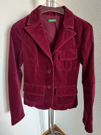 Benetton Blazer Samt bordeaux- rot Gr. XS