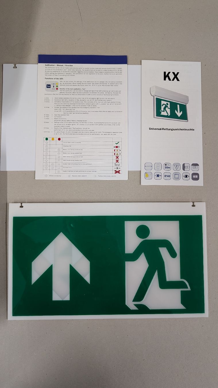 Lampade: Exit-Leuchte / Fluchtwegleuchte / Notleuchte – Nuovo e nell'imballaggio originale da Volketswil venduto da mar_c5pv 3