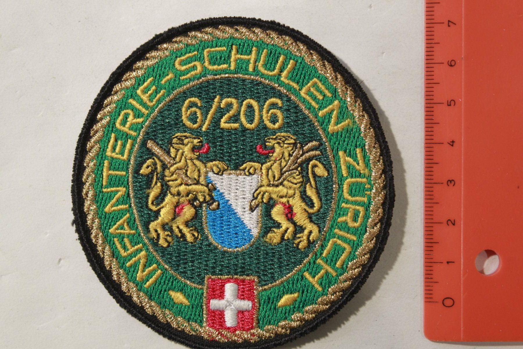 Schweizer Armee Toppe: ecusson ZH 6/206 – Usato da La plaine venduto da 7A6T2ME 1