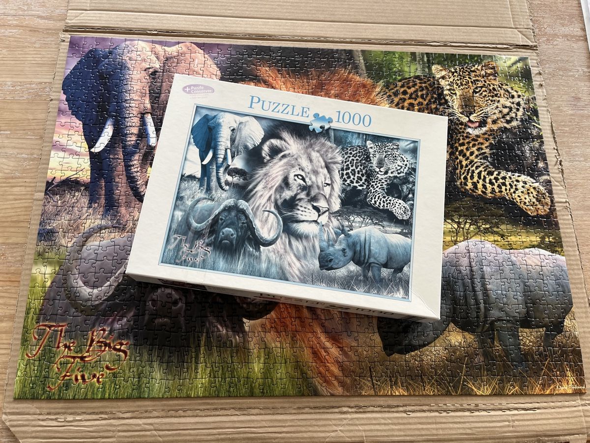 Puzzles: Puzzle The Big Five wilde Tiere 1000 Teile – Gebraucht aus Eschenbach SG von Joey-Li 1