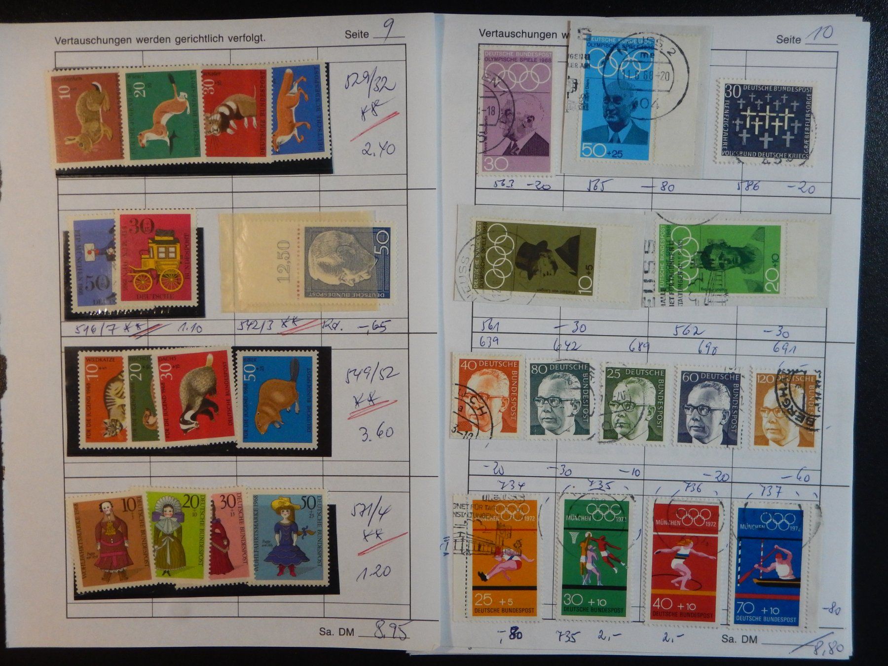 Tous les timbres: BRD Sammlung auf Blättern – D'occasion à Zürich par Muehlekauf 4