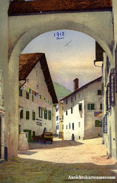 Cartoline postali: Zuoz - Alter Torbogen + 1912 – Usato da Emmenbrücke venduto da teestube