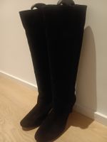 Black suede boots, Gr. 38, classy & super elegant!